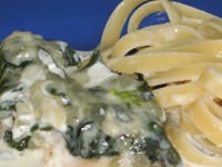 Kuracie prsia s gorgonzolou a lístkami špenátu