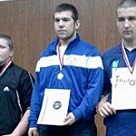 Zľava: 2.miesto Marian Kosoň (Lokomotíva R.S), 1.miesto Novák (Nitra), 3.miesto: Dzuba (Vihorlat Snina)