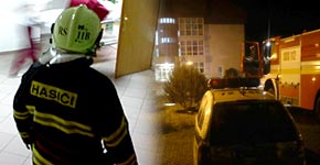 hasiči v nemocnici
