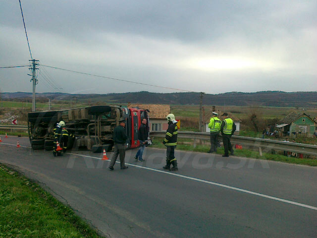 prevrateny kamion Rimavska Sec