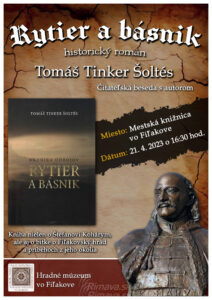 Predstavenie historického románu Tomáša Tinkera Šoltésa @ Mestská knižnica vo Fiľakove