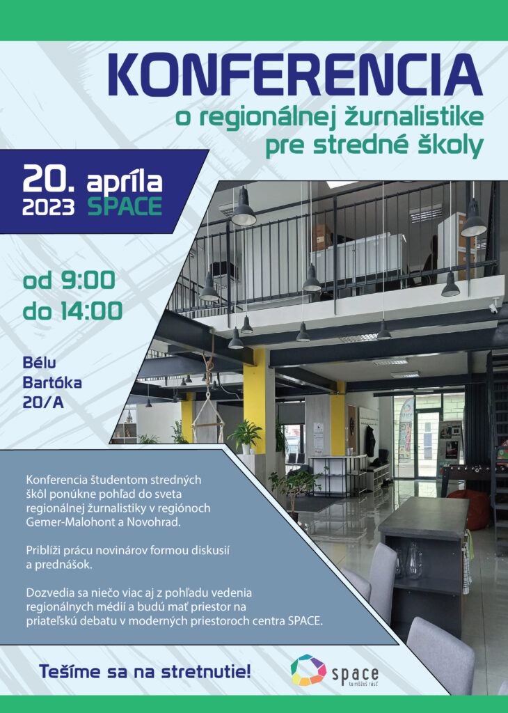 Študent žurnalistiky z R. Soboty organizuje konferenciu pre stredné školy, témou bude regionálna žurnalistika
