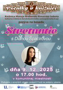 Stretnutie s Dianou Špacírovou @ Knižnica Mateja Hrebendu