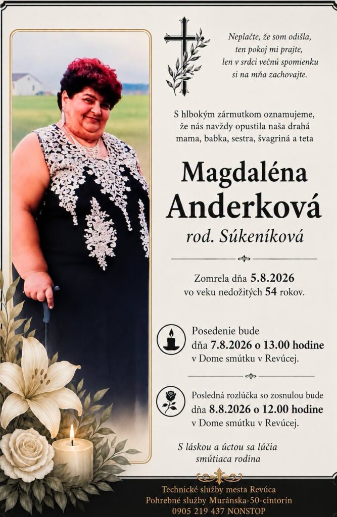 Parte - Magdaléna Anderková rod. Súkeníková, Revúca