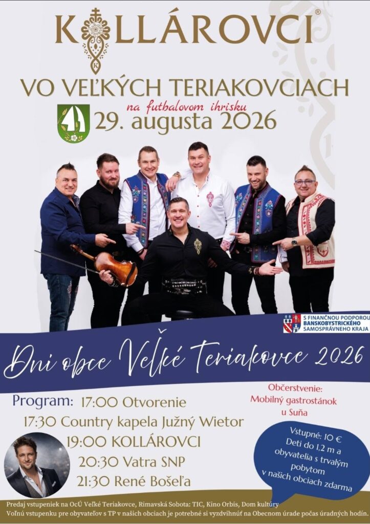 Organizátori si na Deň obce Veľké Teriakovce pripravili skutočne bohatý program.
