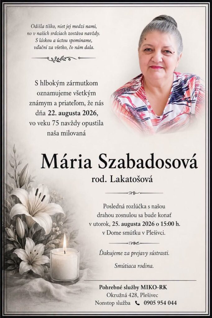 Parte - Mária Szabadosová rod. Lakatošová, Plešivec