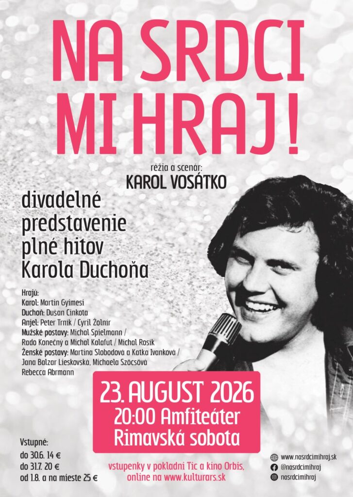 Predstavenie Na srdci mi hraj o Karolovi Duchoňovi v Rimavskej Sobote