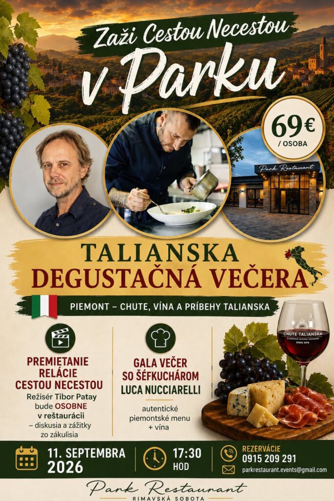 Talianska degustačná večera Cestou necestou v Park Restaurant Rimavská Sobota
