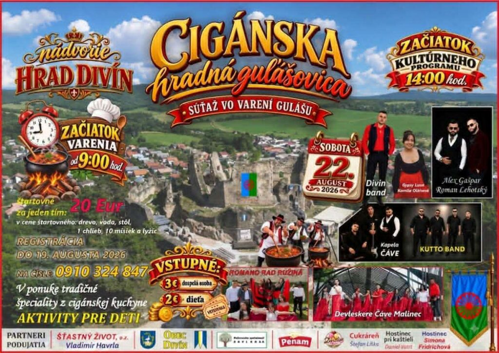 Pozvánka na súťaž vo varení gulášu a kultúrny program na hrade Divín