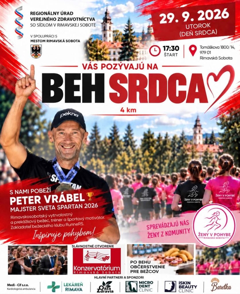 Pozvánka na štvorkilometrový Beh srdca v Rimavskej Sobote