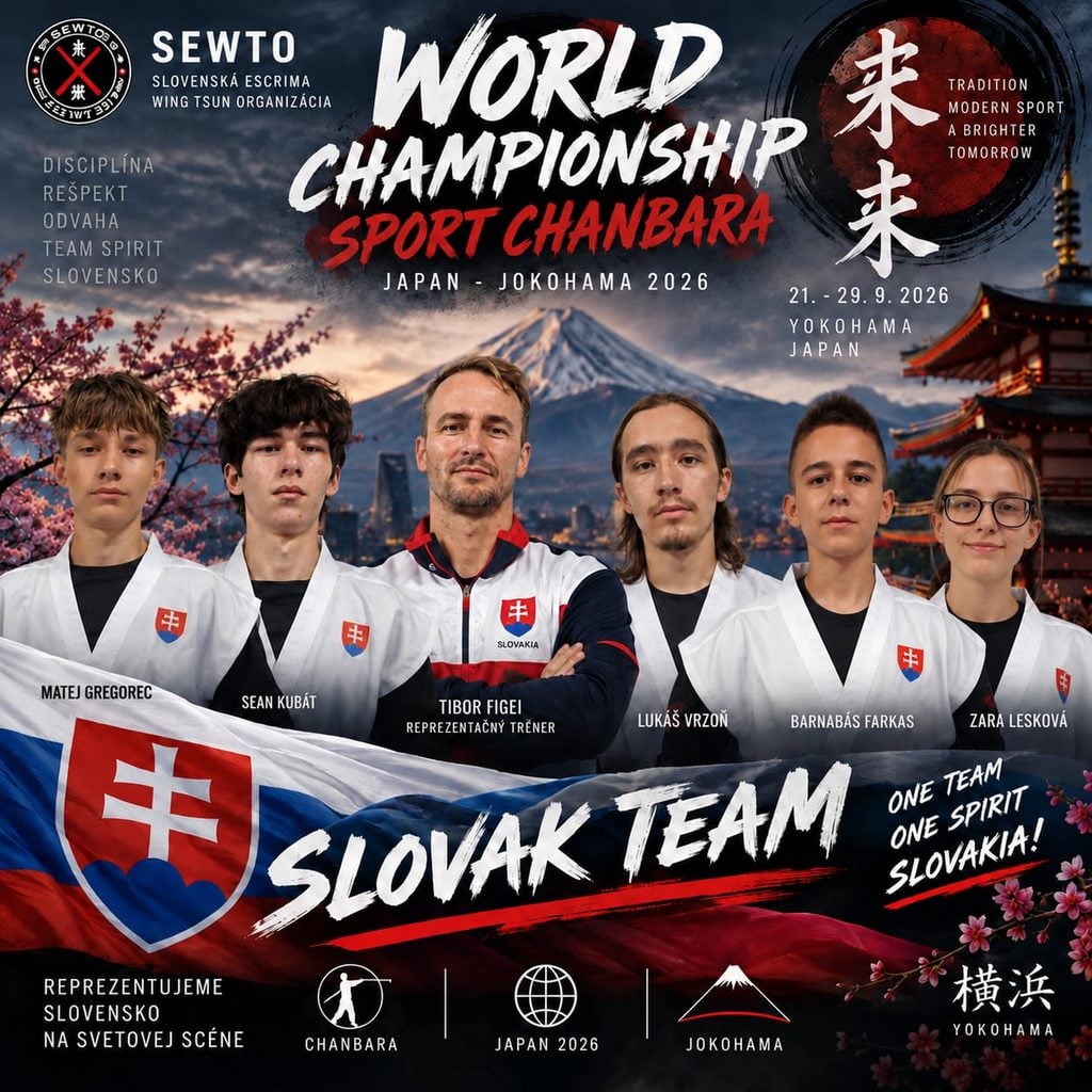 Slovenský tím putujúci na MS v chanbare v Japonsku