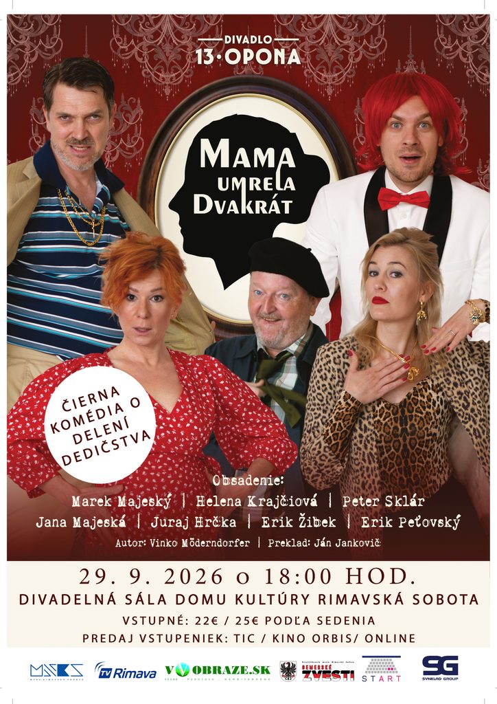 Plagát predstavenia Mama umrela dvakrát