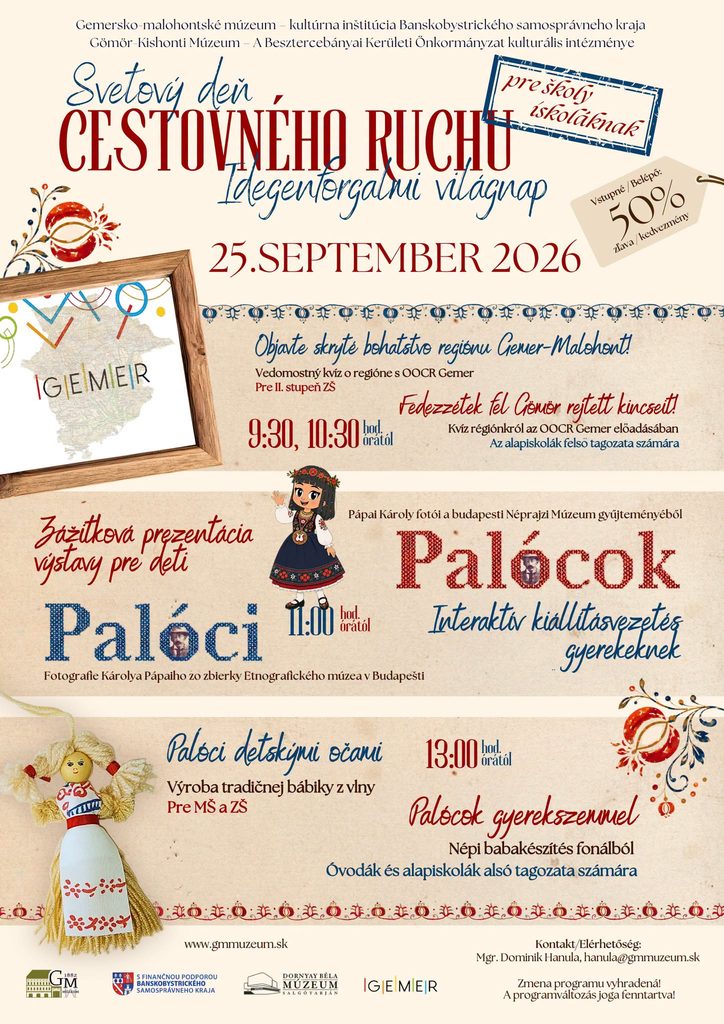 Plagát k podujatiu Palóci v Gemersko-malohontskom múzeu.