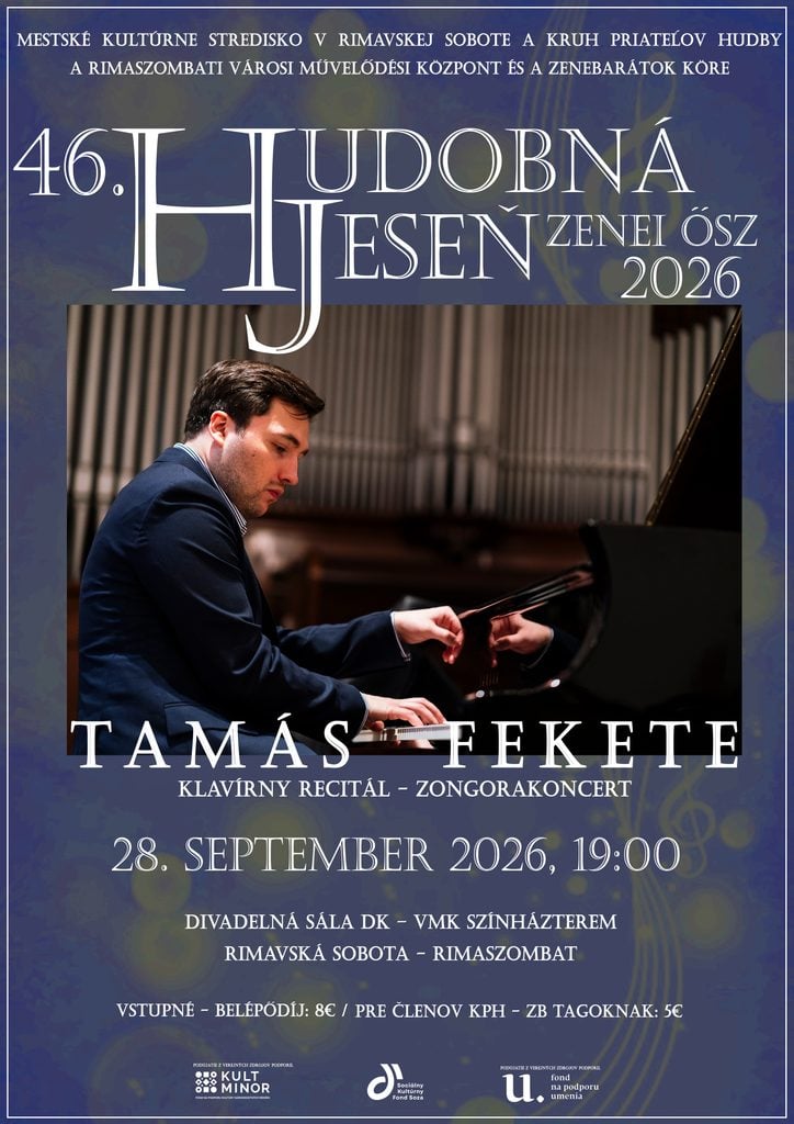Koncert Tamása Feketeho v rámci Hudobnej jesene v Rimavskej Sobote