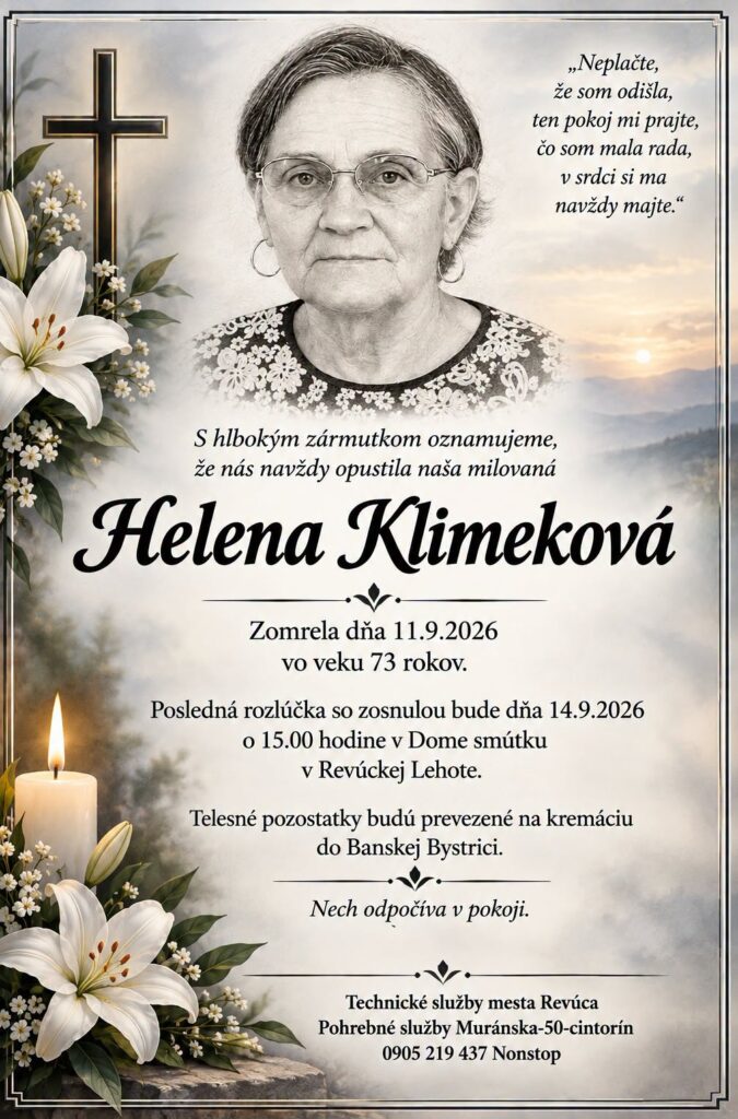 Parte - Helena Klimeková, Revúcka Lehota