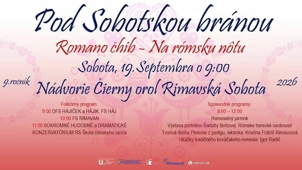 Plagát podujatia Pod sobotskou bránou v Rimavskej Sobote s výstavou portrétov Šarloty Bottovej