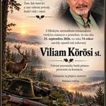 Parte – smútočné oznámenie Viliama Körösiho st., ktorý zomrel 25. septembra 2026 vo veku 74 rokov