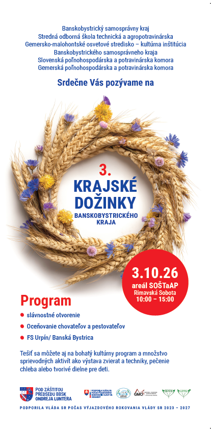 Pozvánka na Krajské dožinky v Rimavskej Sobote