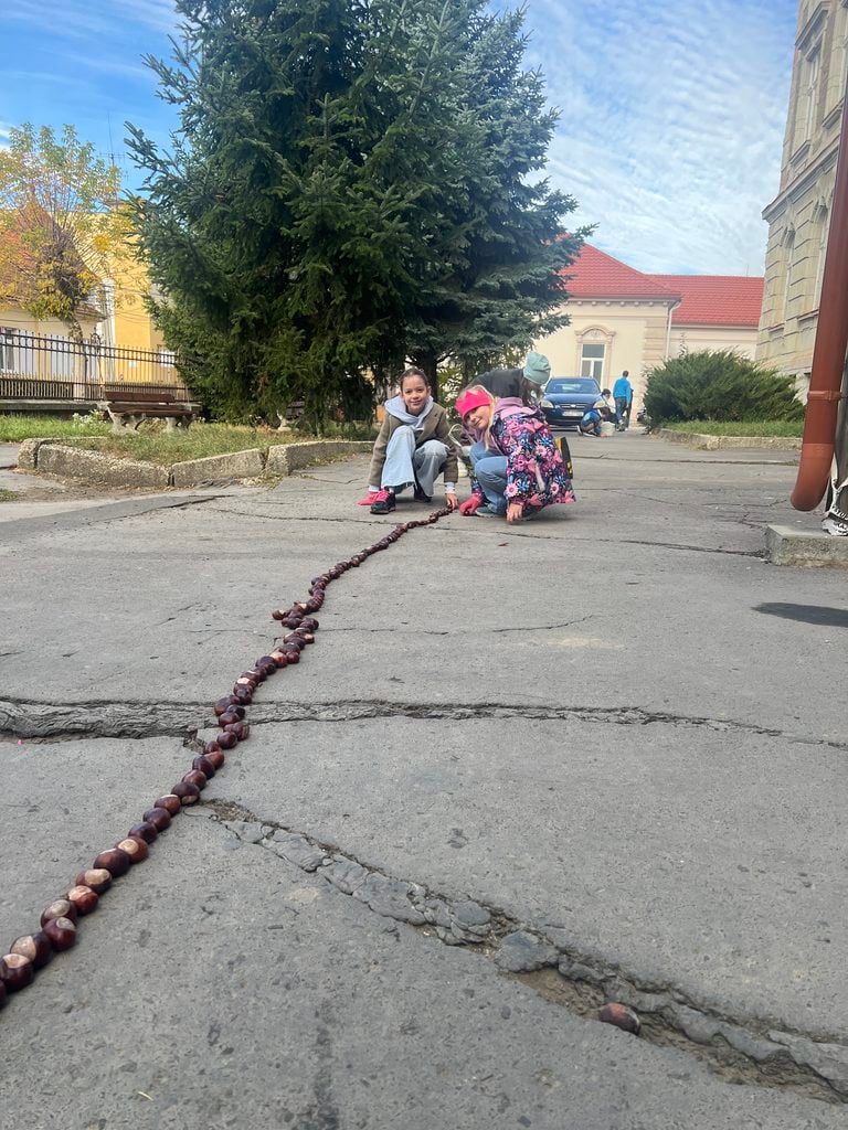 Rekord, ktorý nakŕmi les deti kladú gaštany