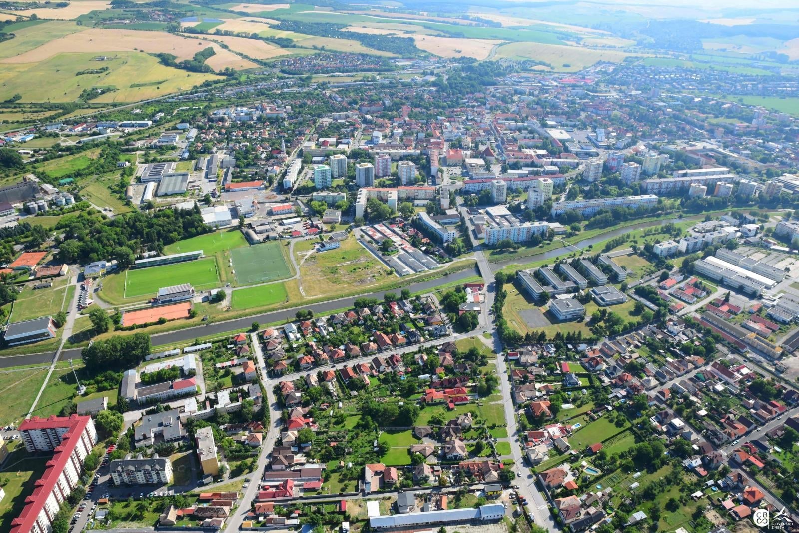 Rimavská Sobota z pohľadu vtáka.