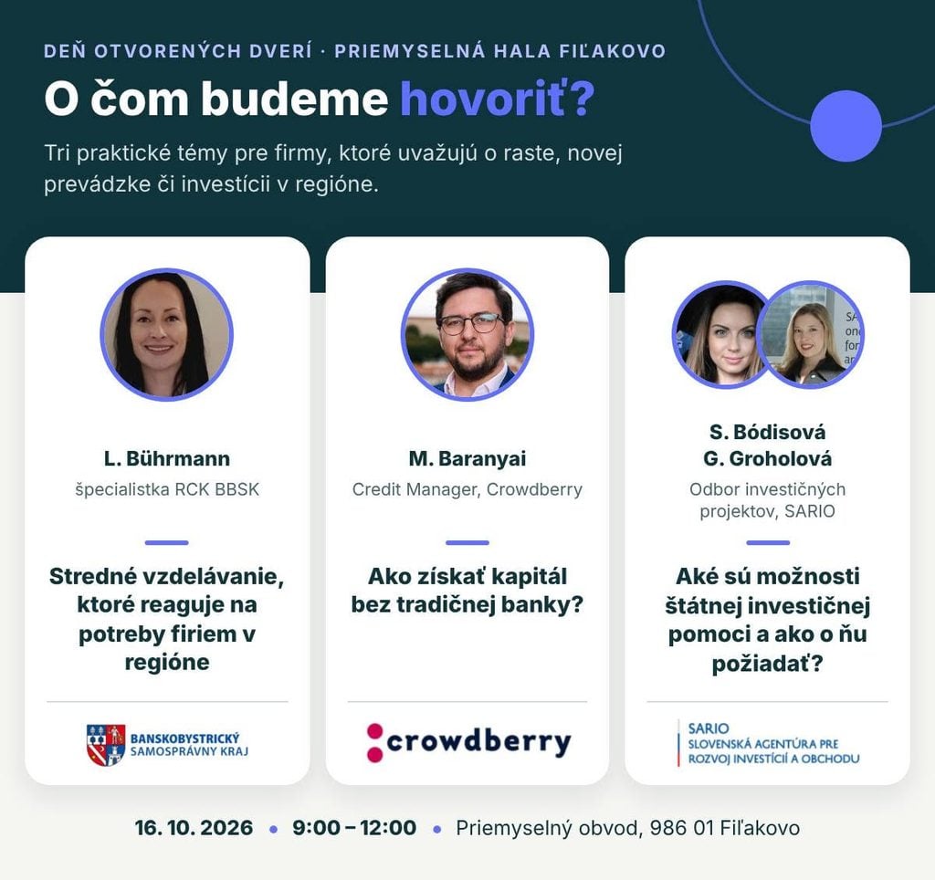 priemyselná hala vo Fiľakove plagát na podujatie