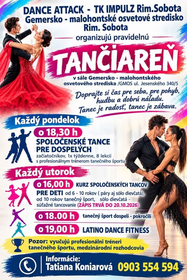 Tančiareň v Rimavskej Sobote  plagát