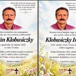 Smútočné oznámenie, István Klobusiczky