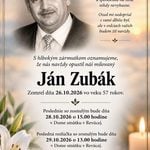 Smútočné oznámenie, Ján Zubák († 57)