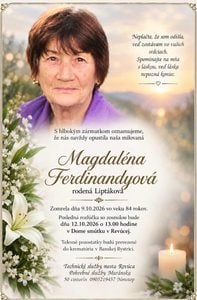 mútočné oznámenie, Magdaléna Ferdinandyová