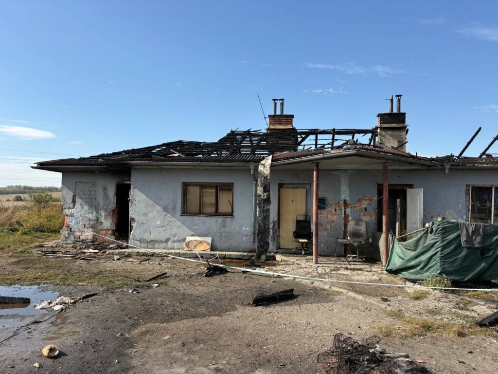 požiar v Lučenci torzo domu po požiari