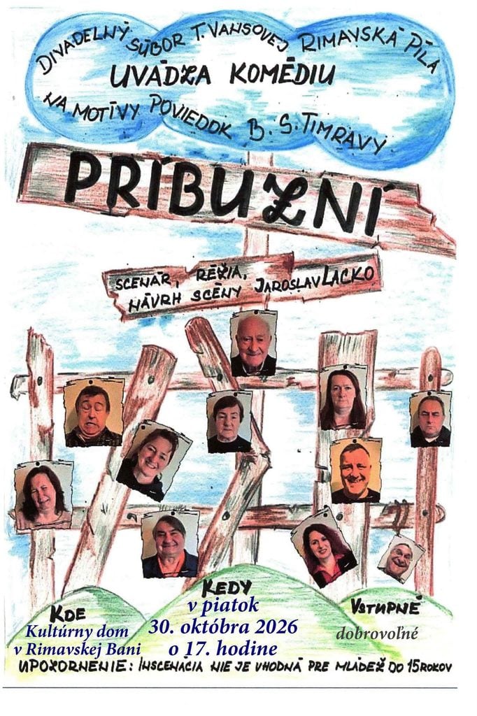Pozvánka do divadla v Rimavskej Bani.