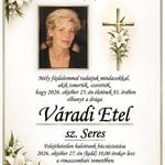 Smútočné oznámenie, Váradi Etel