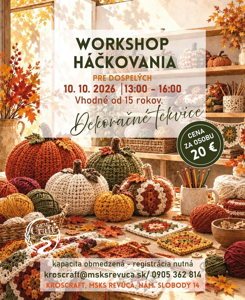 Tip na víkend: Workshop háčkovania v Revúcej