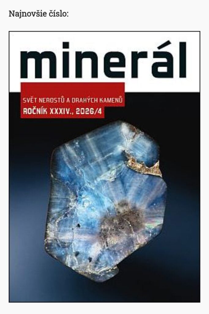 Zafír Ozdín z Gemerského Jablonca na titulke časopisu Minerál