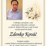 Smútočné oznámenie, Zdenko Kováč