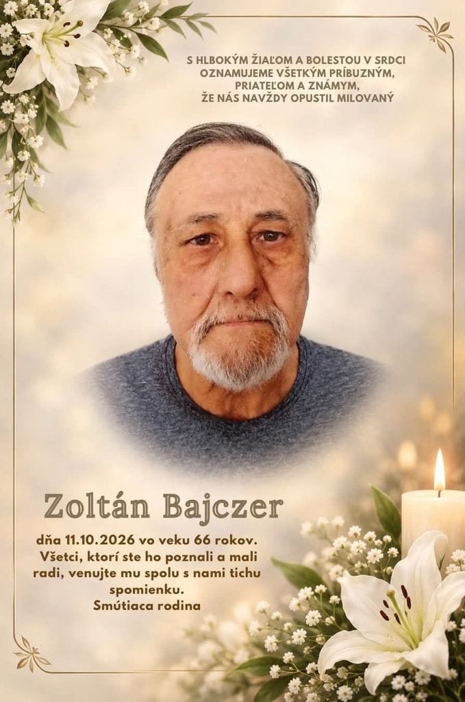 Smútočné oznámenie, Zoltán Bajczer